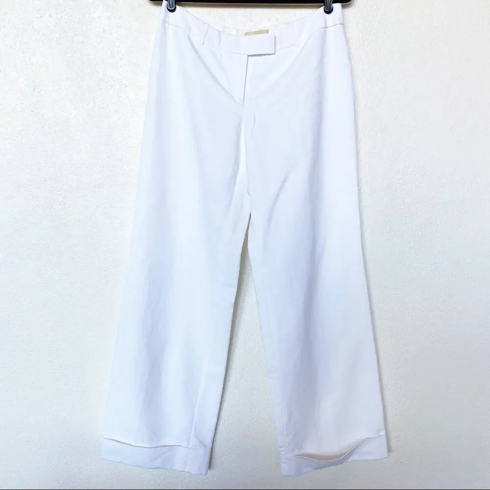 Michael Kors Cuffed Hem Trouser Pants White Size 31